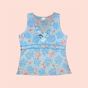 Baby Blue Floral Top